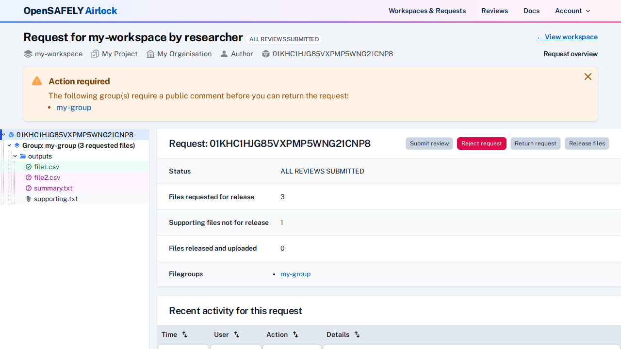 Public comments required before returning request